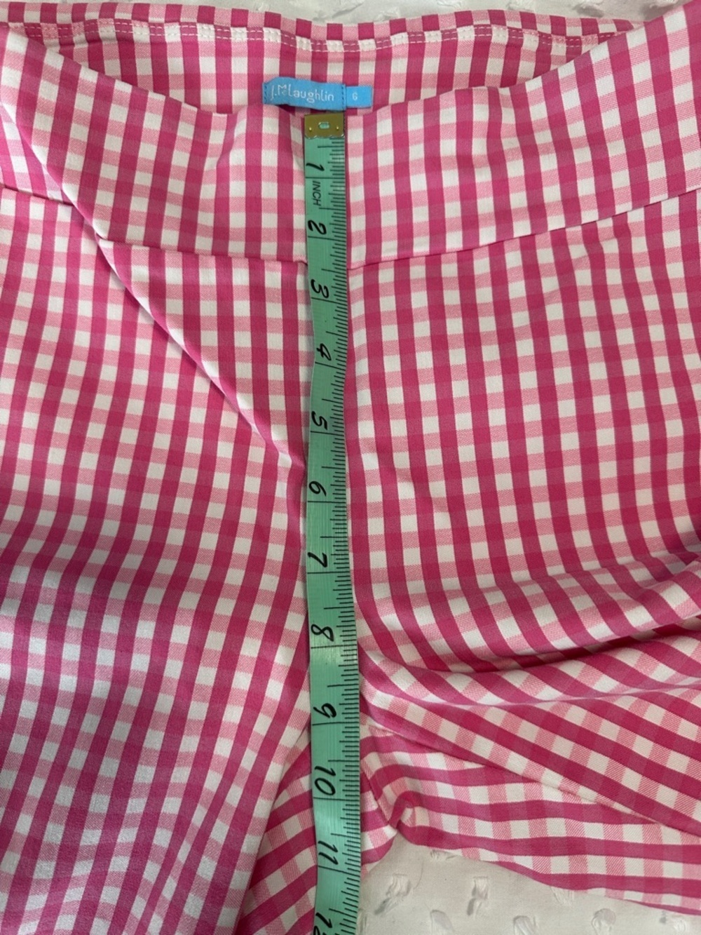 J. McLaughlin Preppy Barbiecore 50s Pin-Up Retro Pink&White Leggings Sz6 - Picture 10 of 12